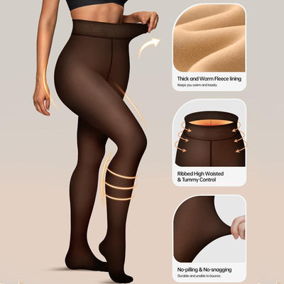 Fleece-Lined Thermal Tights